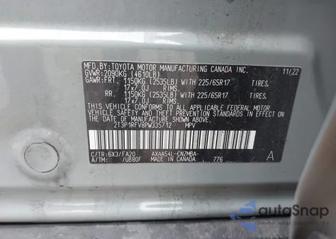 2023 Toyota Rav4 Xle из США, поврежденный, VIN 2T3P1RFV8PW335712